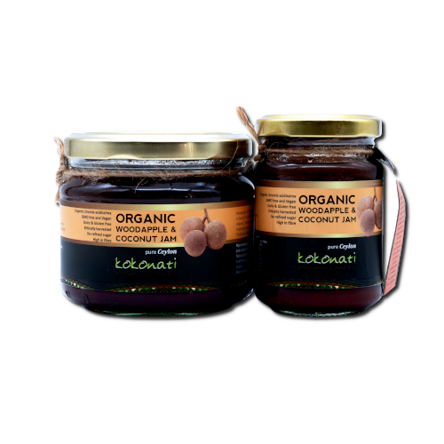 Kokonati Organic woodapple and coconut jam glass jars