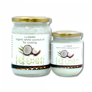 Kokonati Organic White Coconut oil for cooking glass jars