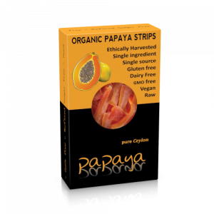 Organic dried papaya strips 100g