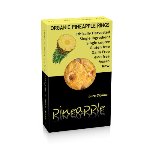 Organic dried Pineapple rings 100g